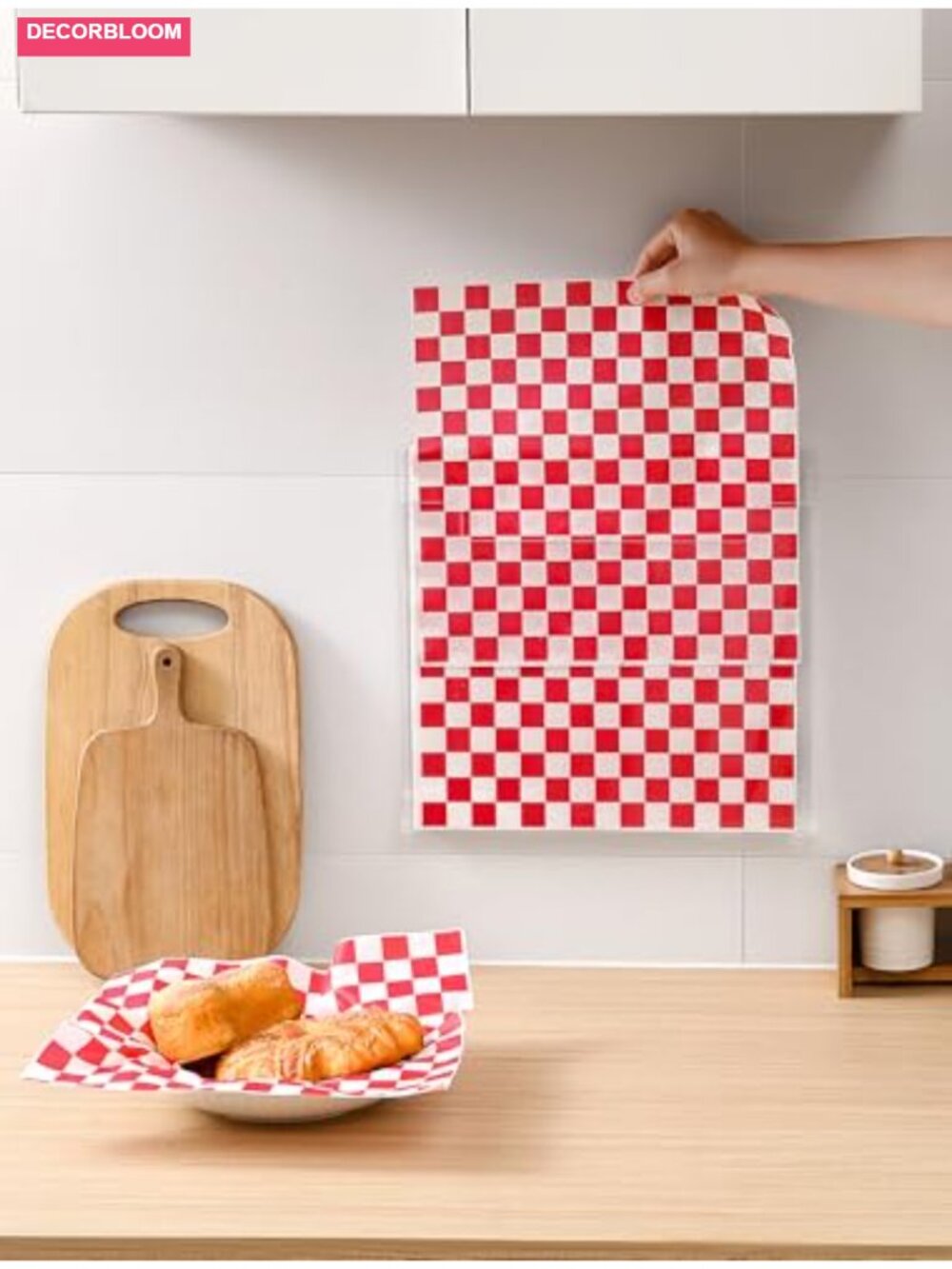 Acrylic Wall Mounted Parchment Paper Holder Dispenser Fits 10x10 12x12 Sheets
